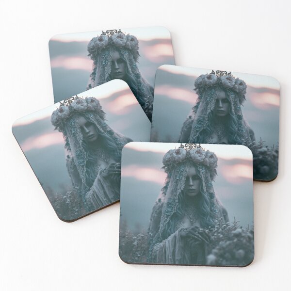 Item preview, Dark Fae Queen With Floral Crown designed and sold by NyxandVeilArt.