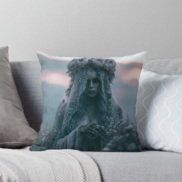 Item preview, Dark Fae Queen With Floral Crown designed and sold by NyxandVeilArt.