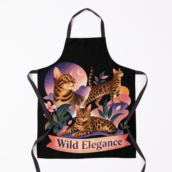 Item preview, Wild Elegance – Aesthetic Bengal Cat Folk Art designed and sold by Bengoer18.
