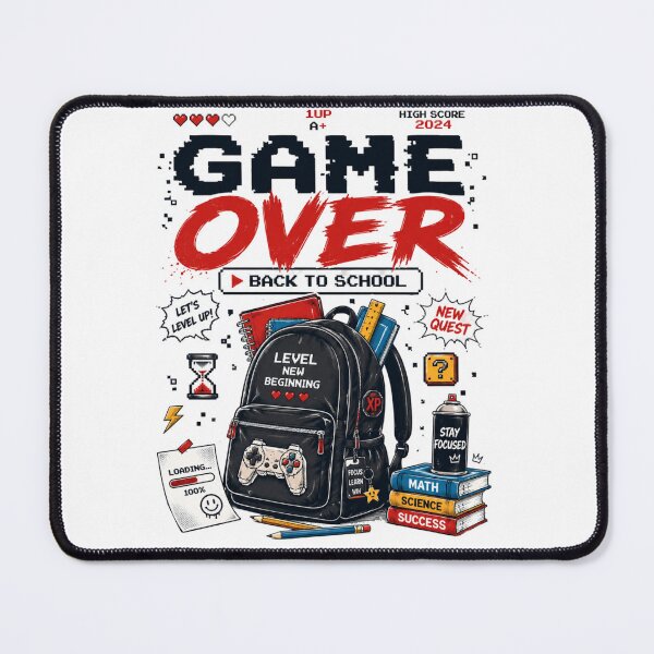 Item preview, Game Over Back To School T-Shirt – Funny Gamer Student First Day School Graphic Tee designed and sold by Artimax-Studio.