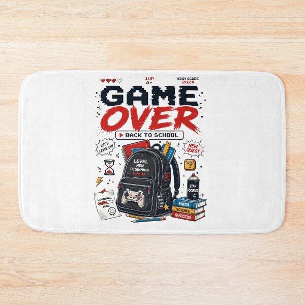 Item preview, Game Over Back To School T-Shirt – Funny Gamer Student First Day School Graphic Tee designed and sold by Artimax-Studio.