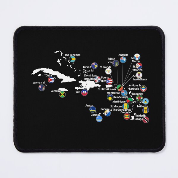 Item preview, Caribbean Islands Map with Flags, Caribbean Countries Geography designed and sold by Flag Outfit.