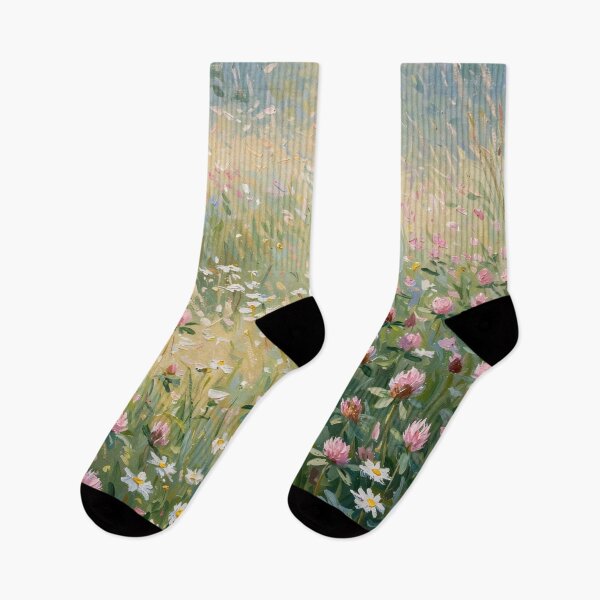 Artikelvorschau, Impressionistische Monet-Wiesenklee-Gänseblümchen entworfen und verkauft von Late Theory.