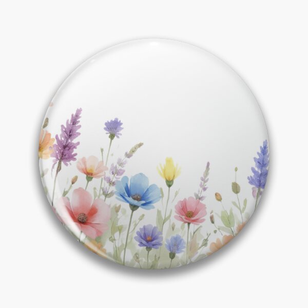 Item preview, Watercolour Wildflower Meadow Border Design designed and sold by EcologicoolShp.
