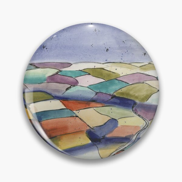 Item preview, Moonlit Patchwork Hills Abstract Wall Art | Paul Klee Inspired Geometric Landscape | Modern Bauhaus Watercolor Print designed and sold by Tamas Das.