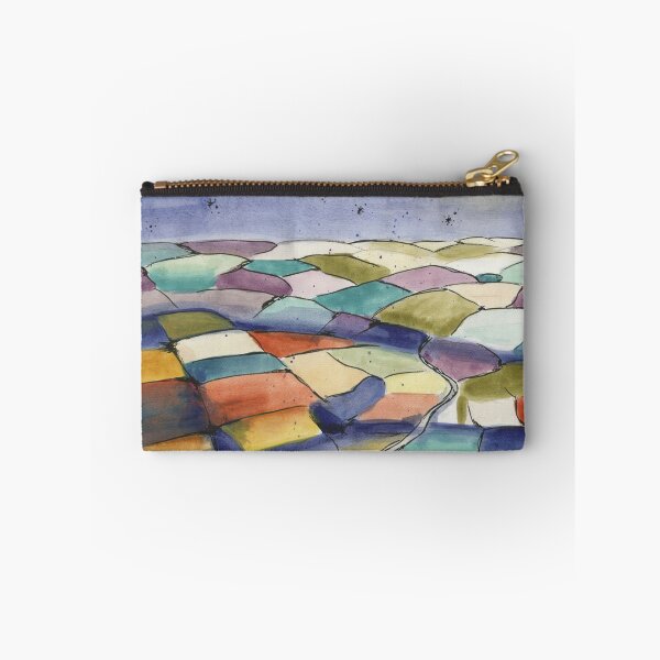 Item preview, Moonlit Patchwork Hills Abstract Wall Art | Paul Klee Inspired Geometric Landscape | Modern Bauhaus Watercolor Print designed and sold by Tamas Das.