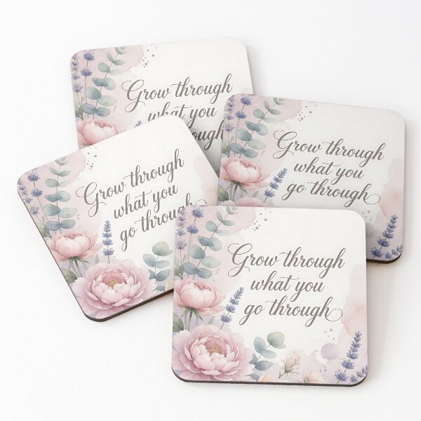 Item preview, Grow Through What You Go Through Floral designed and sold by HappyOops.
