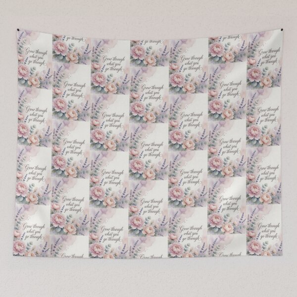 Item preview, Grow Through What You Go Through Floral designed and sold by HappyOops.