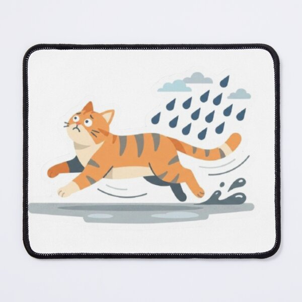 Item preview, Tabby Cat Running in Rain designed and sold by Snurly.