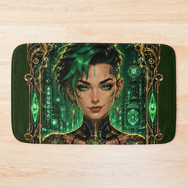 Item preview, Futuristic Cyberpunk Woman Inside Cyber Nouveau Frame designed and sold by BorgSpareParts.