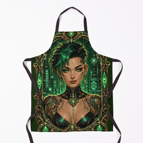 Item preview, Futuristic Cyberpunk Woman Inside Cyber Nouveau Frame designed and sold by BorgSpareParts.