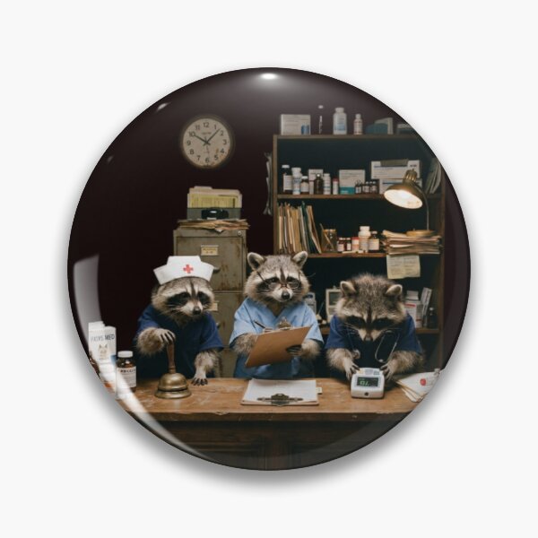Item preview, Funny Raccoon Nurse Station Feral Graphic Meme RN Nursing designed and sold by w66aboo.