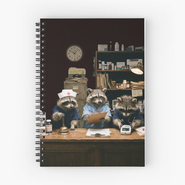 Item preview, Funny Raccoon Nurse Station Feral Graphic Meme RN Nursing designed and sold by w66aboo.
