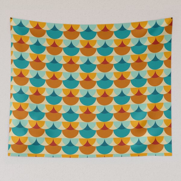 Item preview, Retro Mid-Century Scale Geometric Pattern Art designed and sold by Zaya_art.