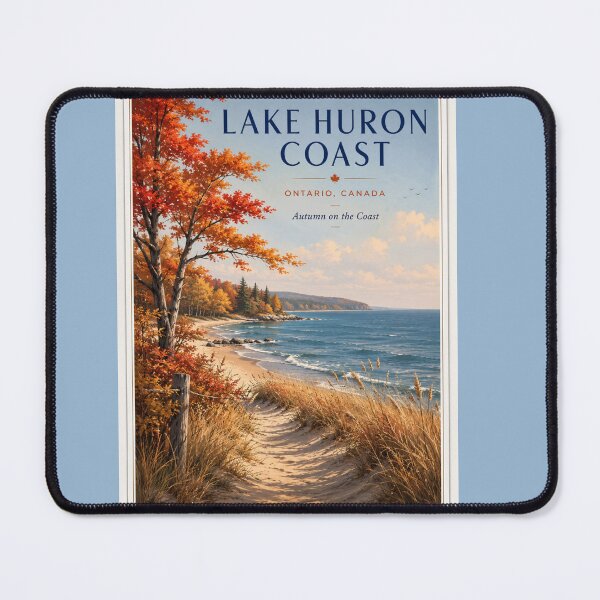 Item preview, Lake Huron Coast Autumn Art Poster designed and sold by greatlakesimage.