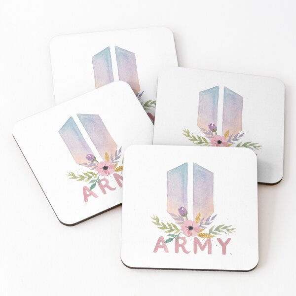 Item preview, BTS Bangtan Boys ARMY Pastel Flower Logo Art Work designed and sold by imsoyoon.