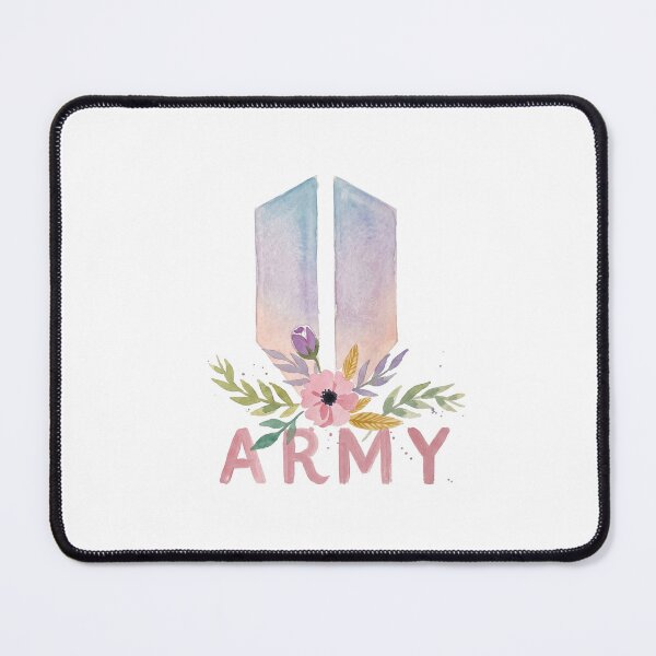 Item preview, BTS Bangtan Boys ARMY Pastel Flower Logo Art Work designed and sold by imsoyoon.