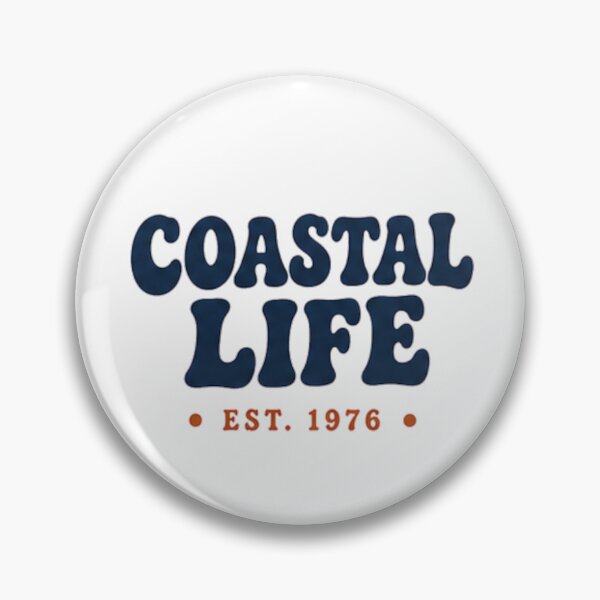 Item preview, Coastal Life Est 1976 Retro Beach Typography designed and sold by MWSailingClub.