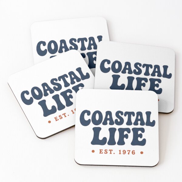 Item preview, Coastal Life Est 1976 Retro Beach Typography designed and sold by MWSailingClub.