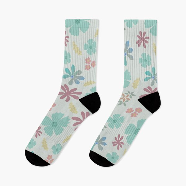 Item preview, Teal Temptation Seamless Floral Pattern | Retro Pastel Flower Repeat  designed and sold by mistywoodstudio.