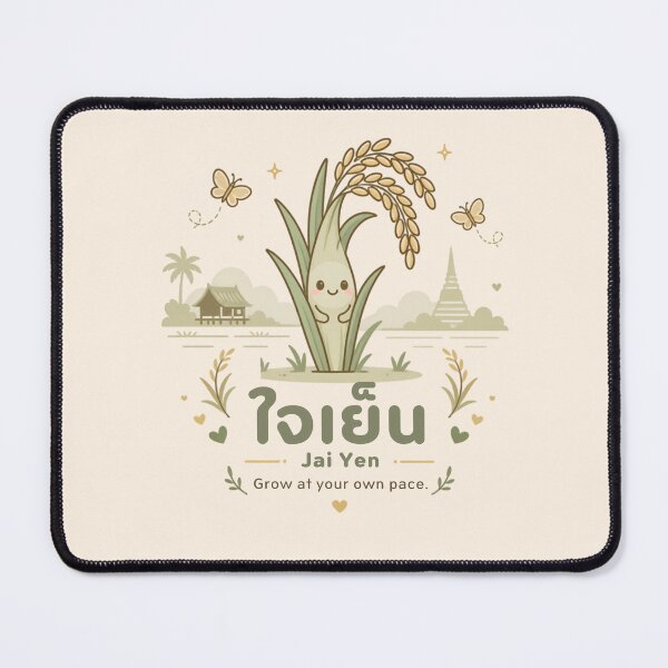 Item preview, Jai Yen | Grow at Your Own Pace – Cute Thai Rice Field Thai Design | Soft Thailand™ designed and sold by CosmicQuietStudio.