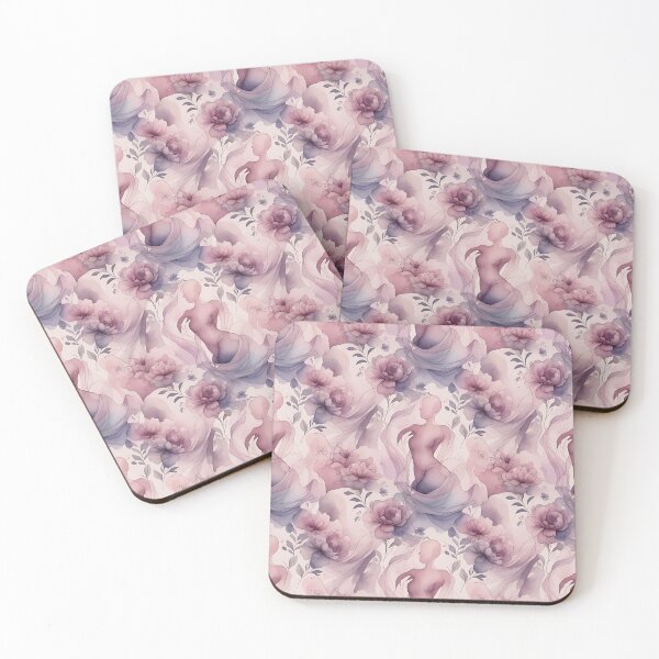 Item preview, Soft Female Silhouette Floral Pattern designed and sold by HappyOops.