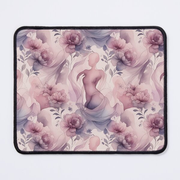 Item preview, Soft Female Silhouette Floral Pattern designed and sold by HappyOops.