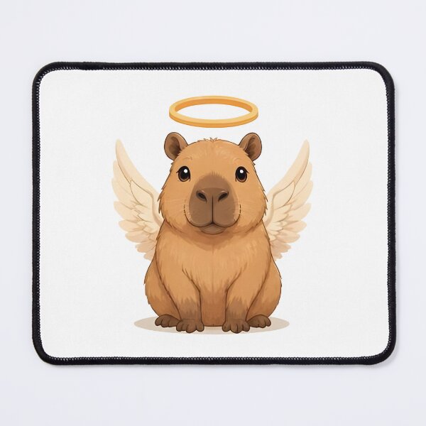 Item preview, Angelic Guardian Capybara – Whimsical Winged Friend designed and sold by Icareis-Studios.