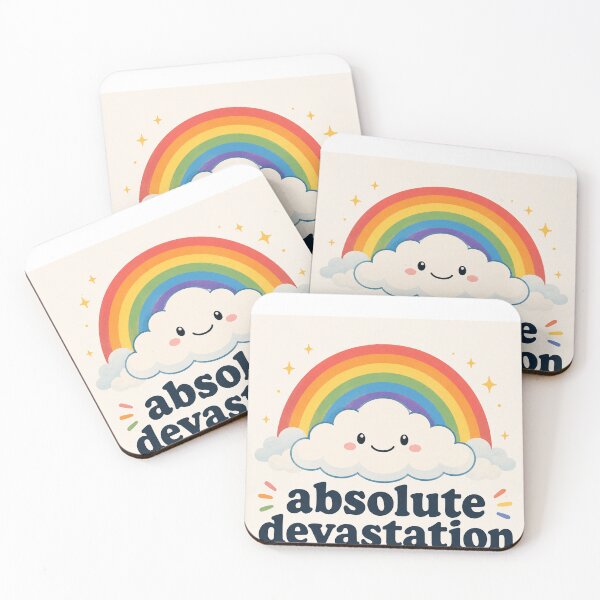 Item preview, Absolute Devastation Rainbow Shirt | Cute Funny Kawaii Graphic Tee designed and sold by SleepyLlamaClothes.
