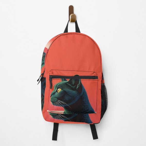 Item preview, Minimalist Black Cat Art – Striking Red Abstract Portrait designed and sold by store52.