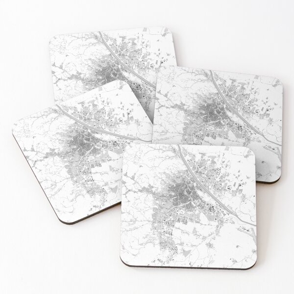 Item preview, Vienna City Map Minimal Black and White Urban Plan Art designed and sold by RafenStein.