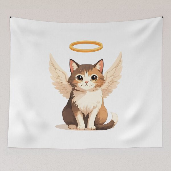 Item preview, Angelic Guardian Cat – Heavenly Kitty Companion designed and sold by Icareis-Studios.