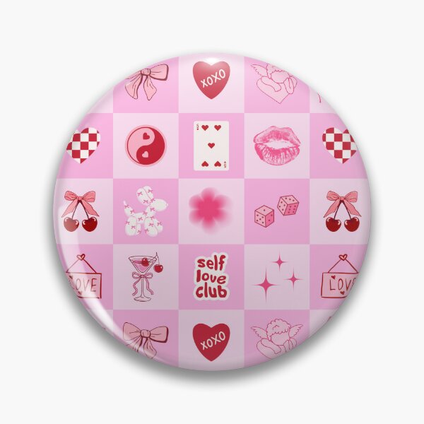 Item preview, Coquette Love Icons Checkerboard Pattern designed and sold by jianina-alondra.