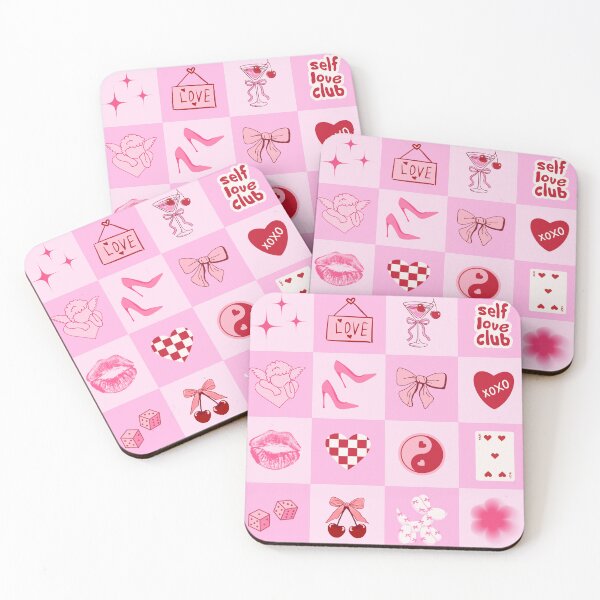 Item preview, Coquette Love Icons Checkerboard Pattern designed and sold by jianina-alondra.