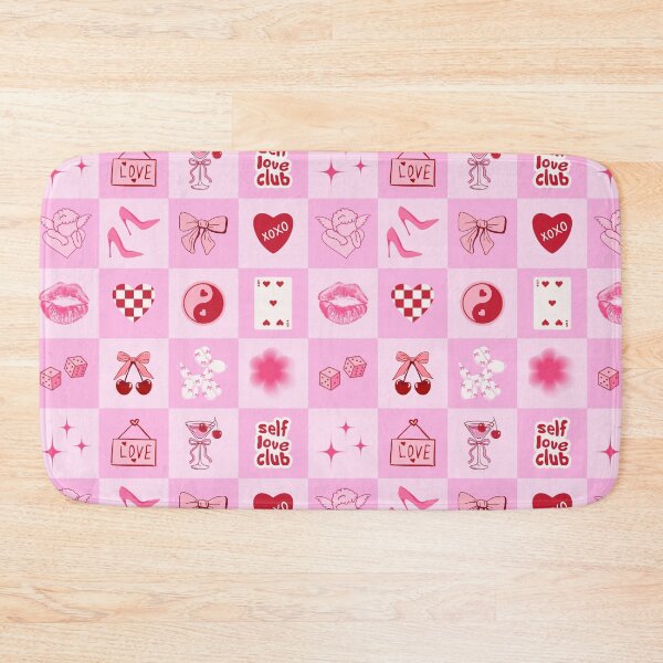 Item preview, Coquette Love Icons Checkerboard Pattern designed and sold by jianina-alondra.