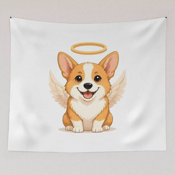 Item preview, Angelic Guardian Corgi – Winged Puppy Charm designed and sold by Icareis-Studios.