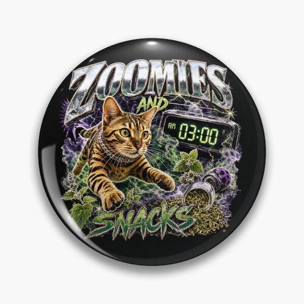 Item preview, 3 AM Zoomies & Snacks – Electrifying Bengal Chaos designed and sold by Bengoer18.