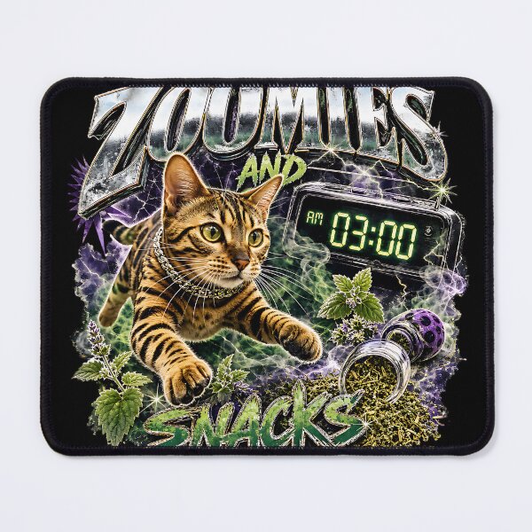 Item preview, 3 AM Zoomies & Snacks – Electrifying Bengal Chaos designed and sold by Bengoer18.