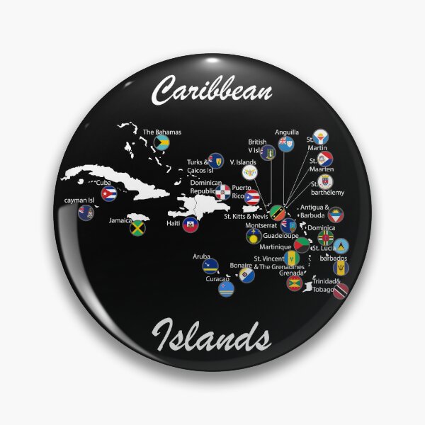 Item preview, Caribbean Islands Map with Flags designed and sold by Flag Outfit.