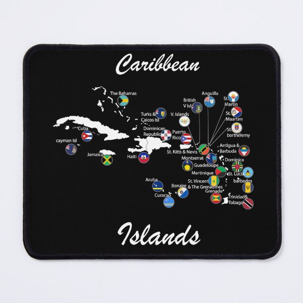 Item preview, Caribbean Islands Map with Flags designed and sold by Flag Outfit.