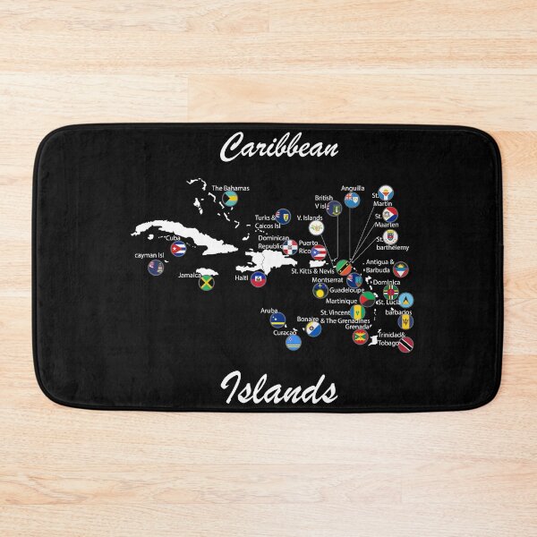 Item preview, Caribbean Islands Map with Flags designed and sold by Flag Outfit.