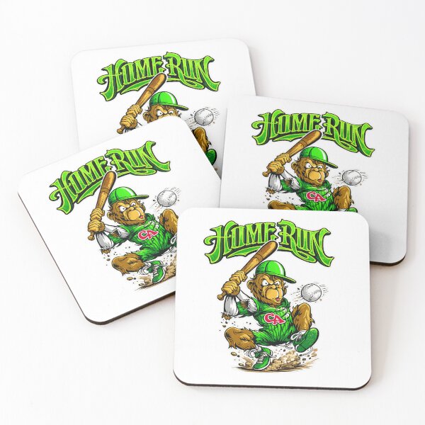 Item preview, Home Run Monkey Baseball Cartoon Graphic Sticker designed and sold by Lin-B-Designs.
