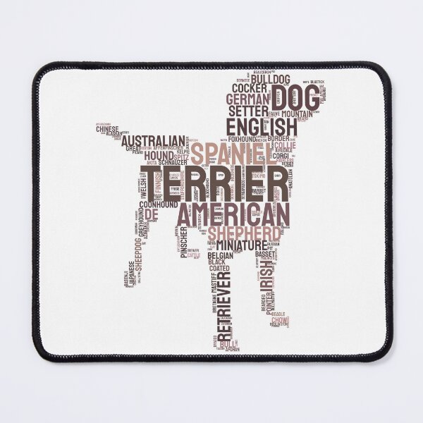 Item preview, Dog Breeds Typography Silhouette Art designed and sold by AyfuDesigns.