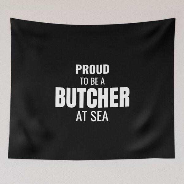 Item preview, Proud to be a Butcher at Sea (White) designed and sold by ShipCrewNation.