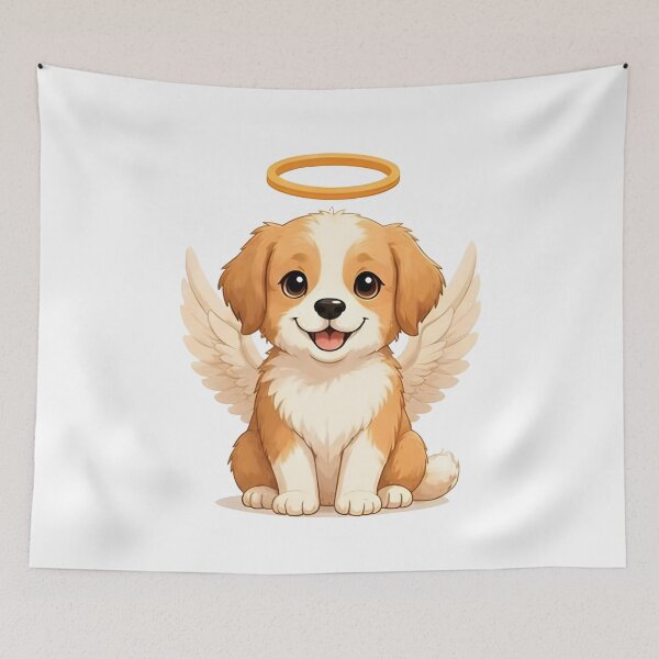 Item preview, Angelic Guardian Dog – Faithful Winged Friend designed and sold by Icareis-Studios.