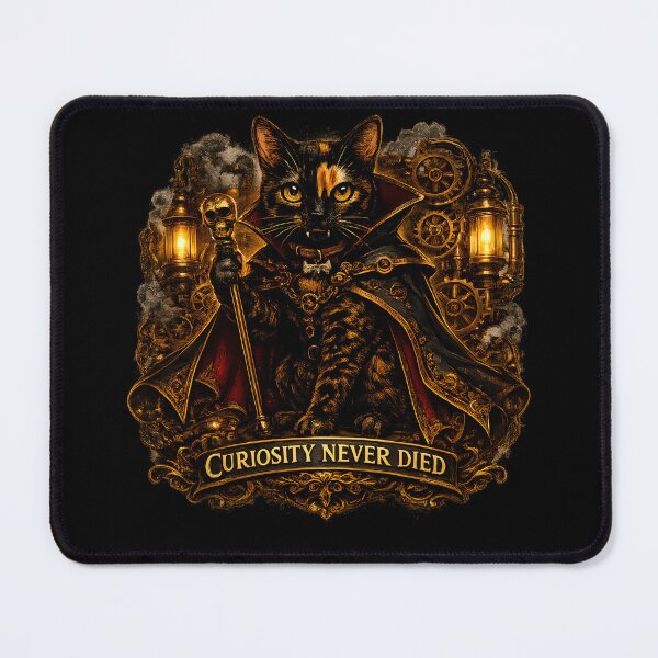 Item preview, Steampunk Vampire Cat Curiosity Never Died — Tortoiseshell Cat Gothic Cat Lover Gift designed and sold by Martin's_Design.
