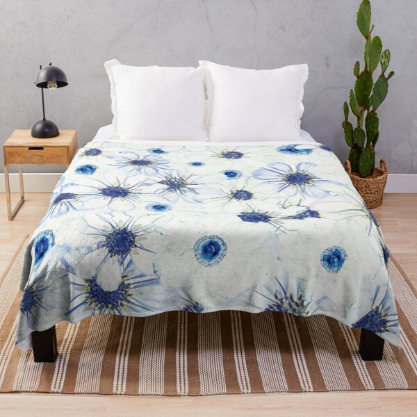 Item preview, Blue Pressed Flowers Botanical Pattern Back to School Aesthetic designed and sold by Elżbieta Kaps.