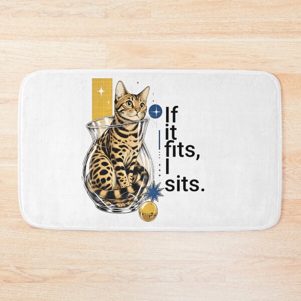 Item preview, If I fit in, I'm in – Bengal cat in a glass vase designed and sold by Bengoer18.