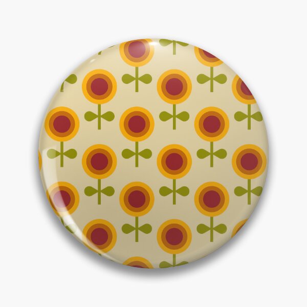 Item preview, Retro 70s Floral Mid-Century Flower Pattern Art designed and sold by Zaya_art.