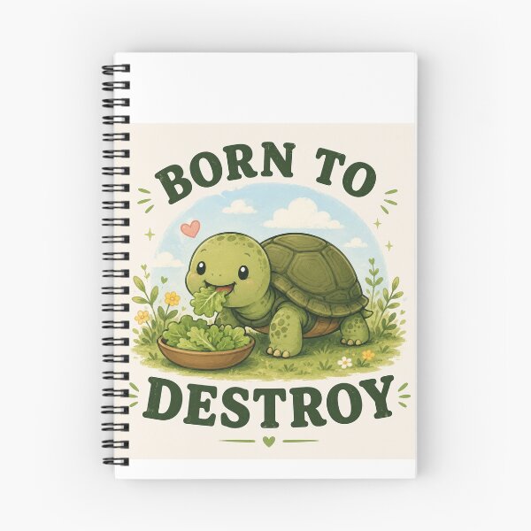 Item preview, Born to Destroy Funny Tortoise Shirt | Cute Turtle Graphic Tee | Funny Reptile Lover Gift designed and sold by SleepyLlamaClothes.